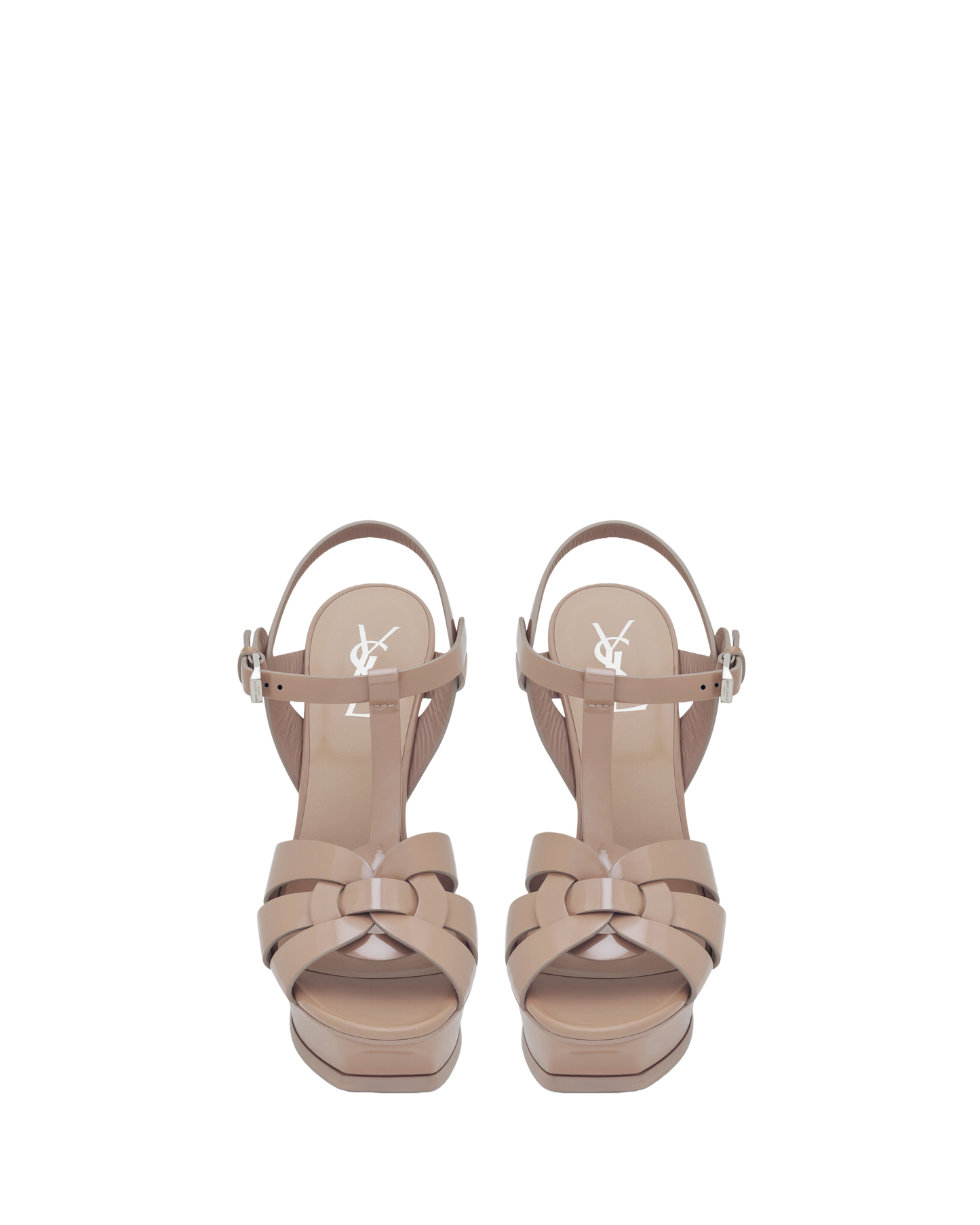 Yves Saint Laurent Tribute Patent Leather Platform Sandals Pre-Loved