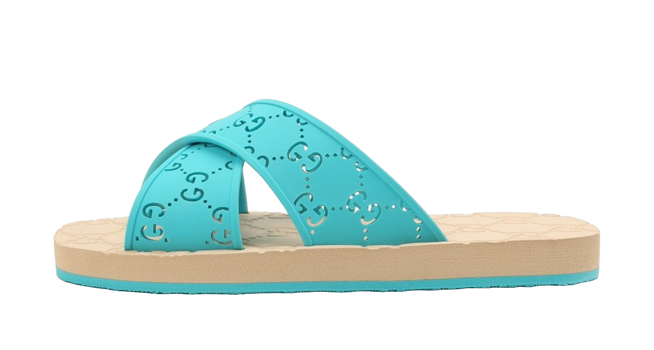 Gucci Kids Blue Slides Pre-Loved