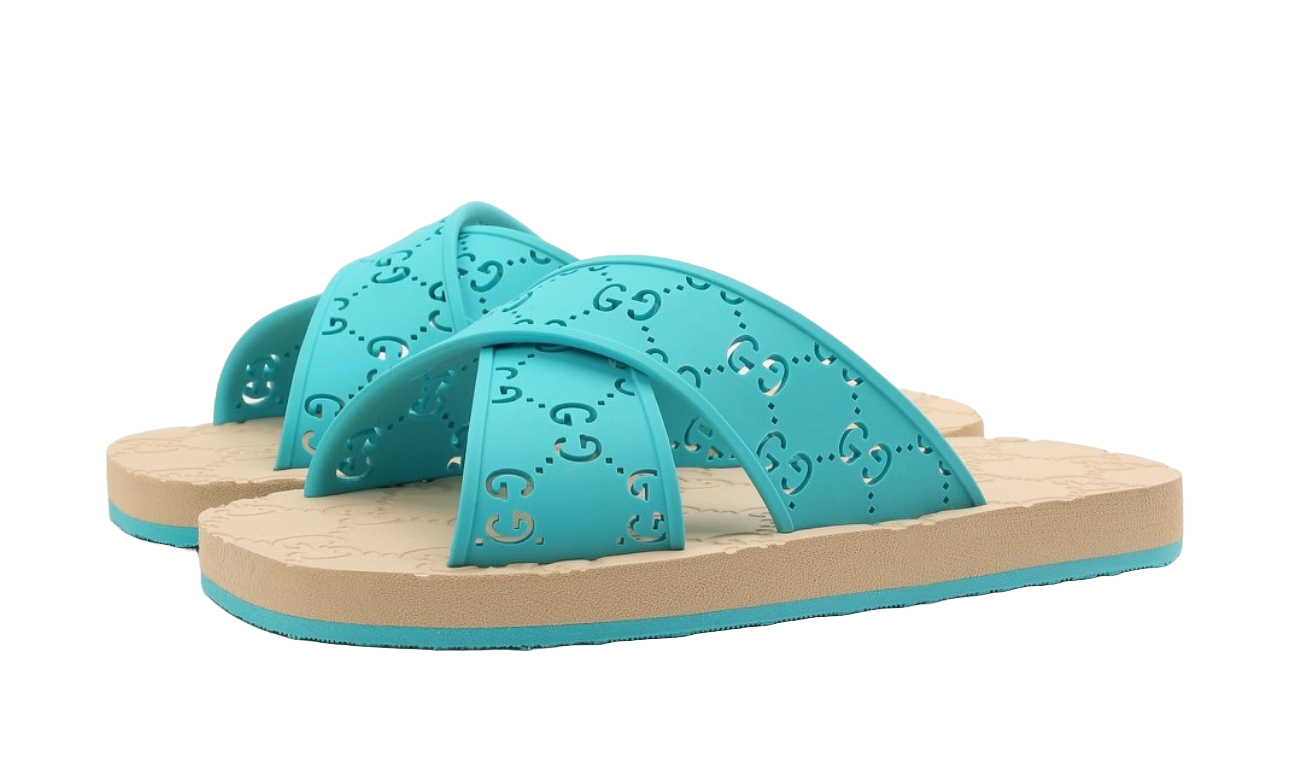 Gucci Kids Blue Slides Pre-Loved
