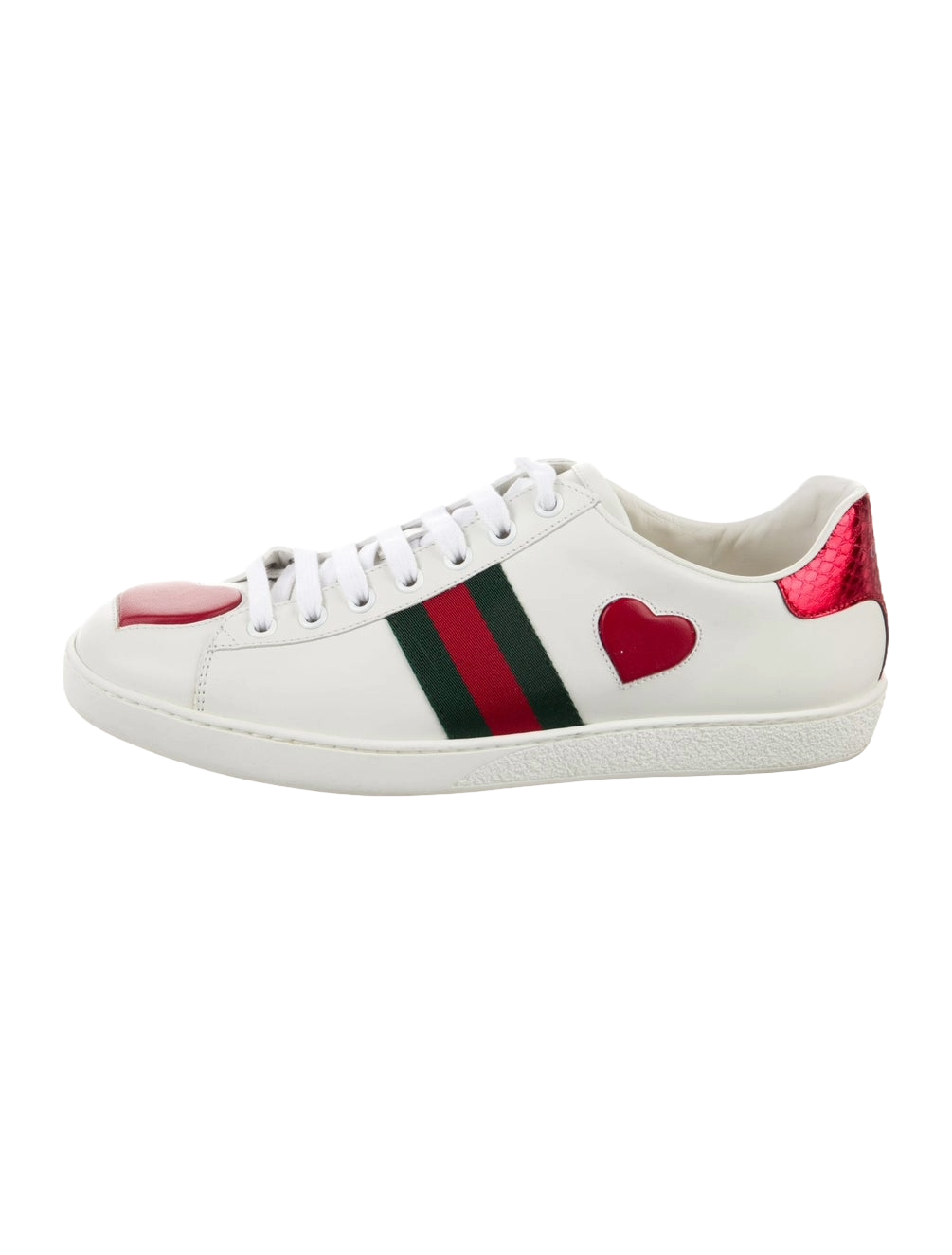 Gucci Ace Red Hearts Sneakers Pre-Loved