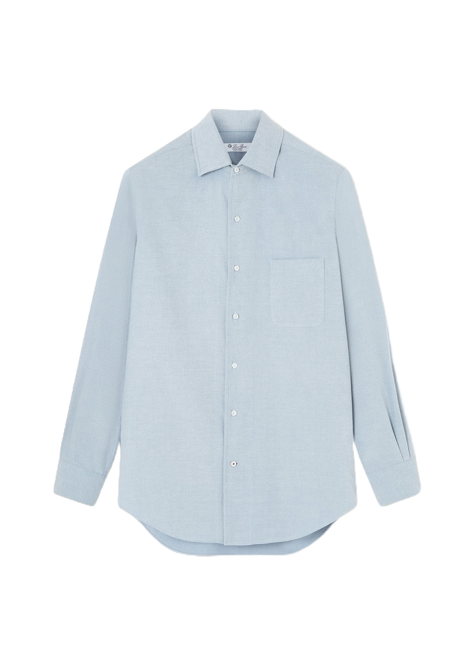 Loro Piana André Cotton Cloud Blue Shirt Pre-Loved