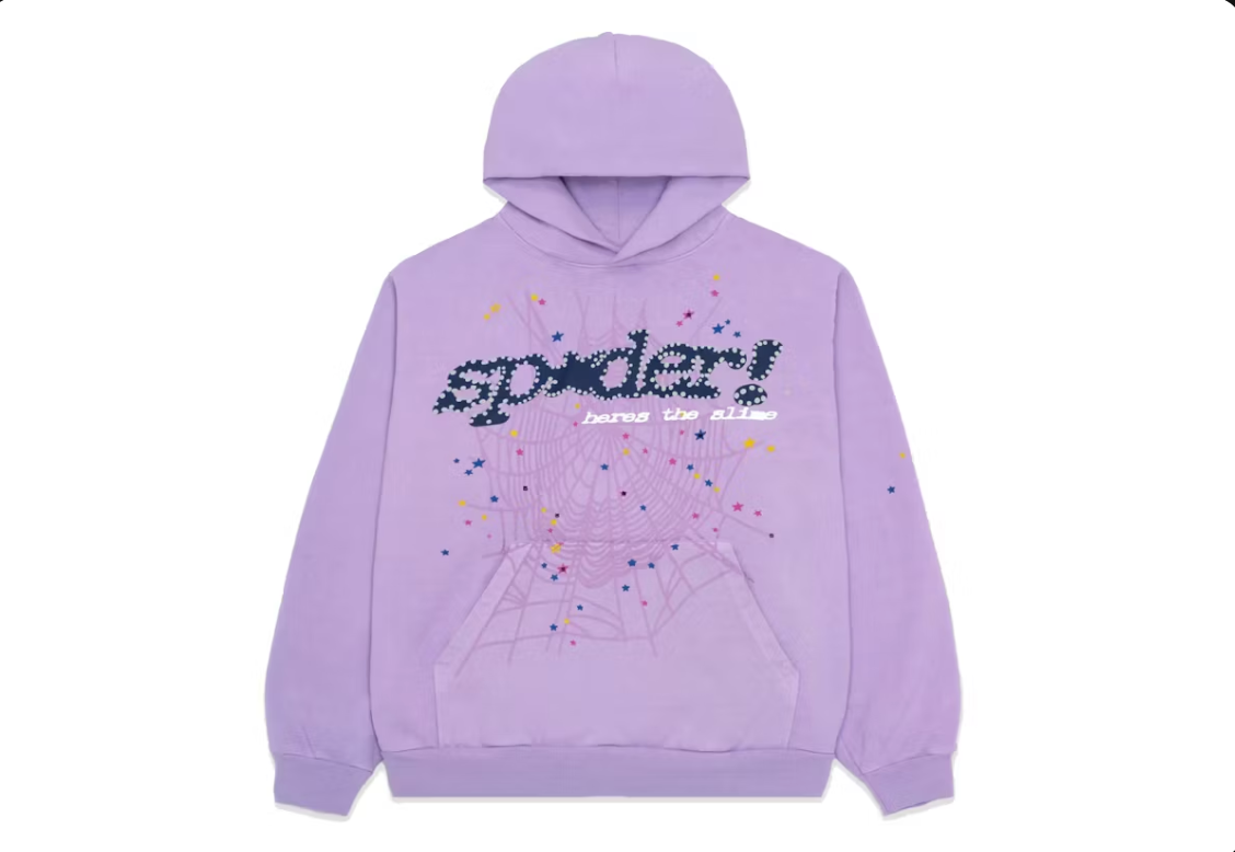 Sp5der Acai Hoodie Purple