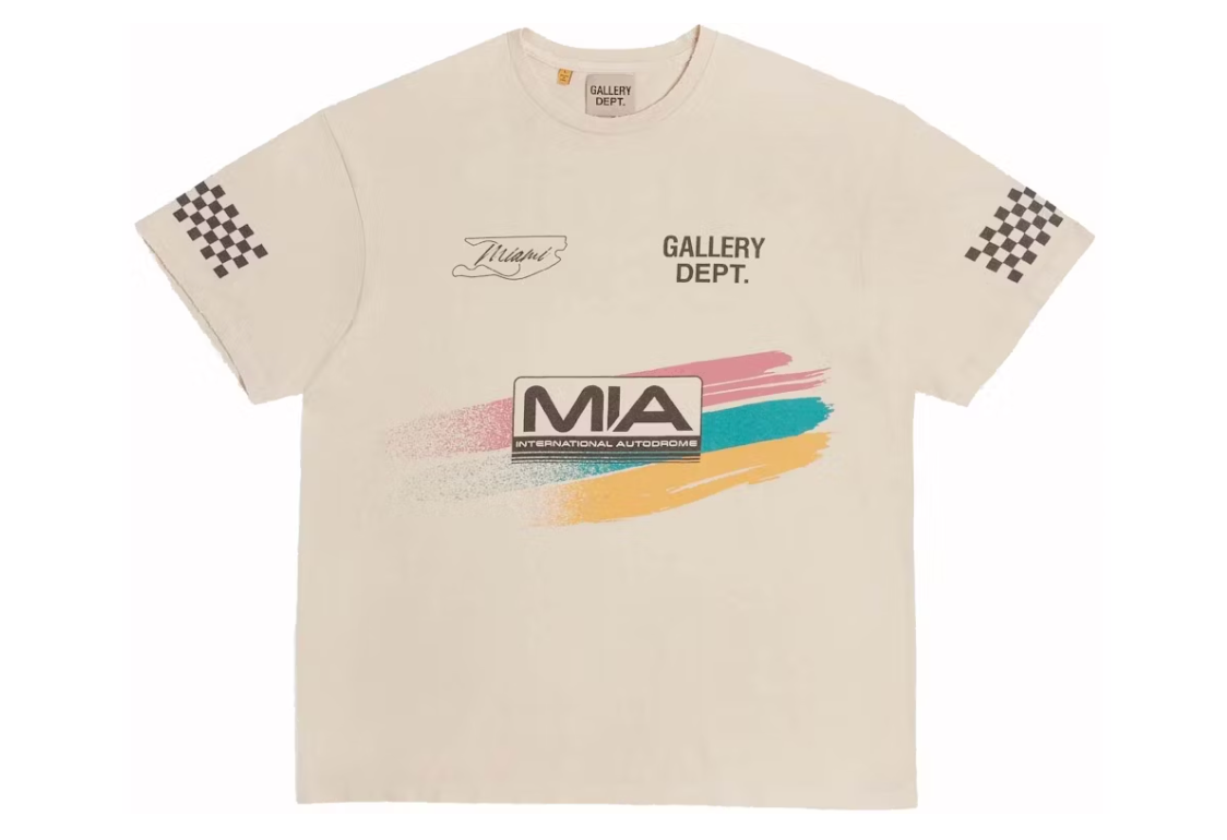 Gallery Dept. x Miami International Autodrone "Miami Grand Prix" MIA Merch Tee Archival White