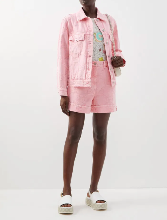 Gucci GG-Jacquard Pink Denim Set