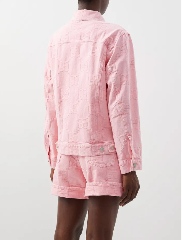 Gucci GG-Jacquard Pink Denim Set