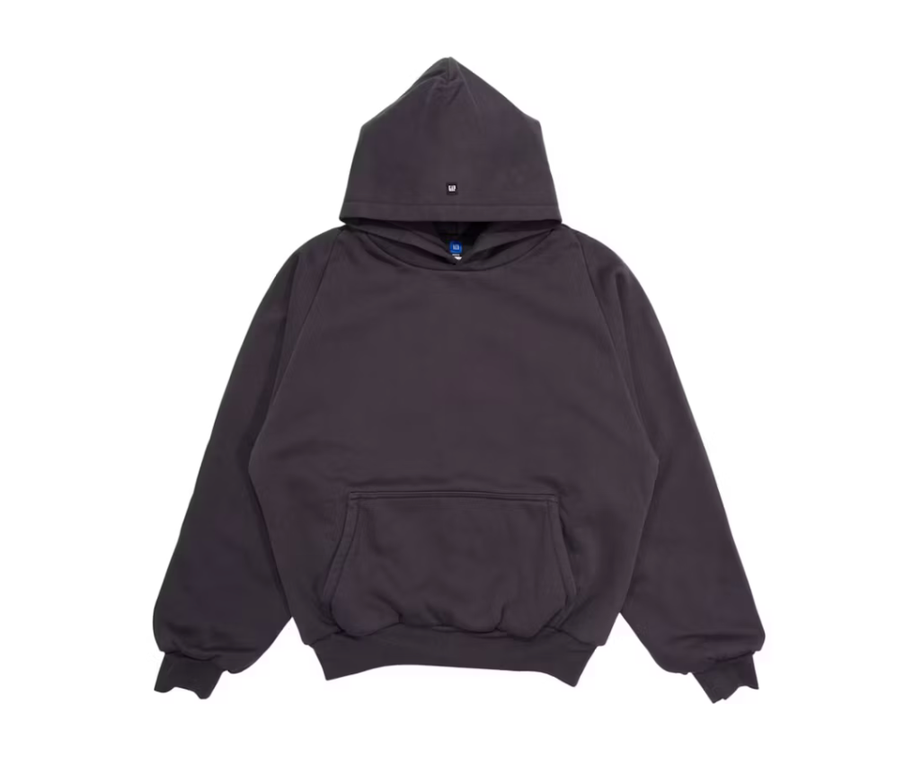 Yeezy Gap Logo Shrunken Hoodie Dark Grey