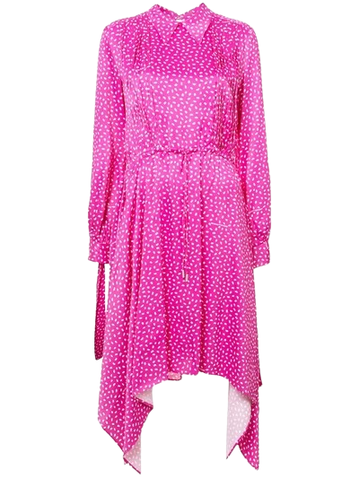 Off-White Satin Dress Pink Pre-Loved