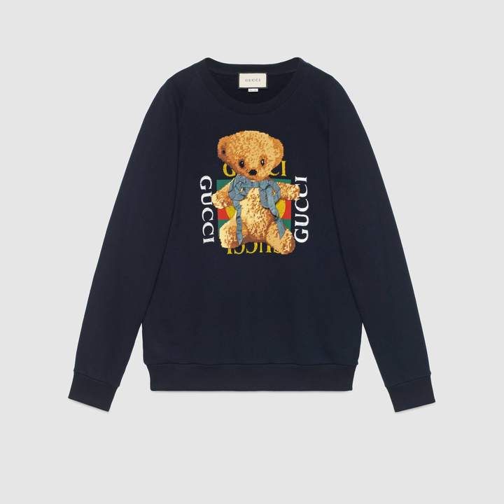 Gucci Bear Crewneck navy-blue Pre-loved