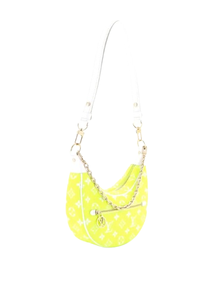 Louis Vuitton Pre-loved Loop Handbag LV Match Monogram Jacquard Velvet hobo bag