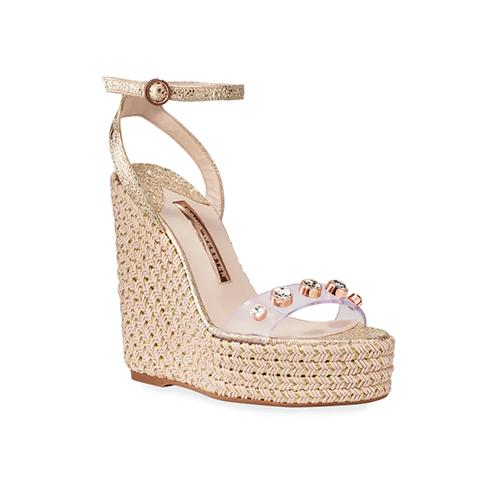 Sophia Webster Dina Gem Crackle Espadrille Sandals