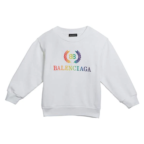 Balenciaga Sweat-shirt à logo arc-en-ciel et écusson 10 ans