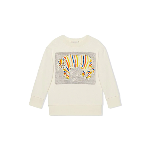 Gucci Kids' Children's Isabella Cotier Print Cotton Sweatshirt In White