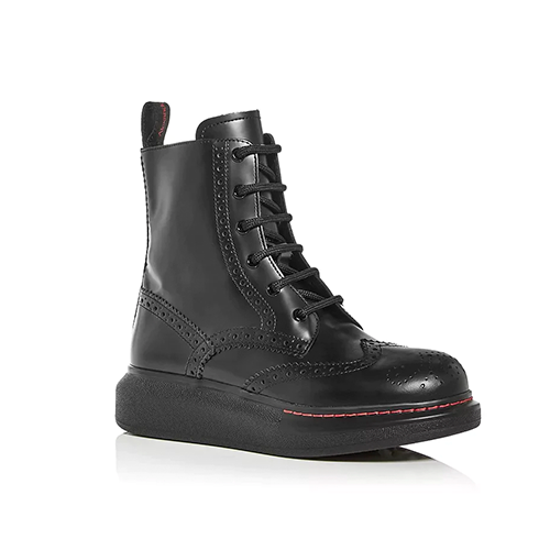 Alexander McQUEEN Bottes de combat hybrides à bout d'aile pour femmes