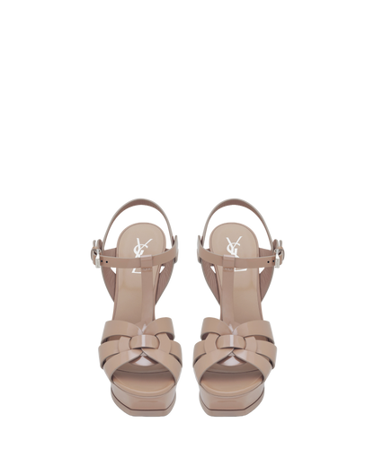 Yves Saint Laurent Tribute Patent Leather Platform Sandals Pre-Loved