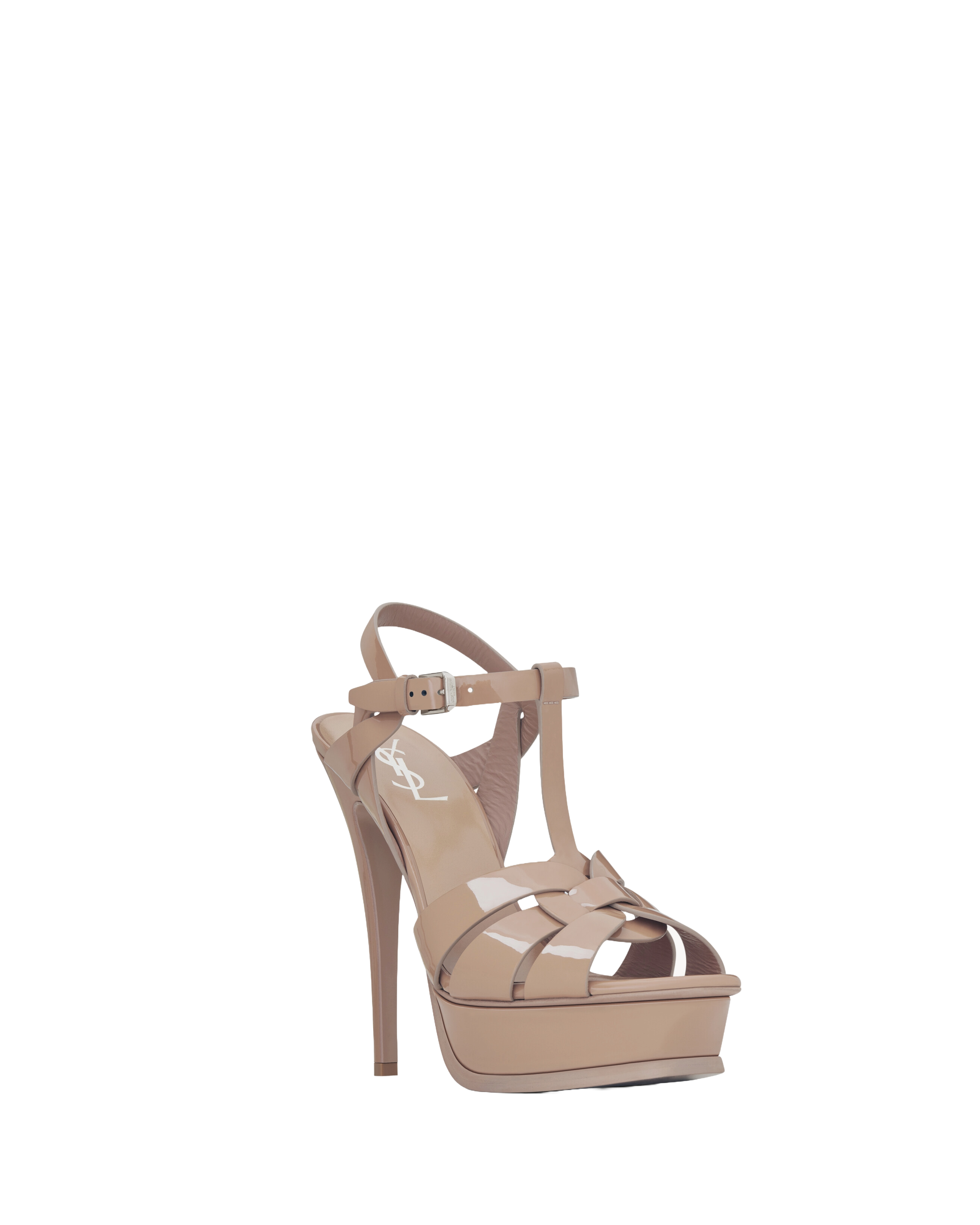 Yves Saint Laurent Tribute Patent Leather Platform Sandals Pre-Loved