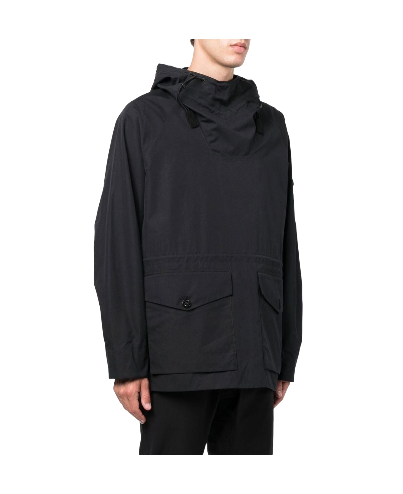 Stone Island 438F1 O-Ventile Ghost Piece Jacket Black Pre-Loved