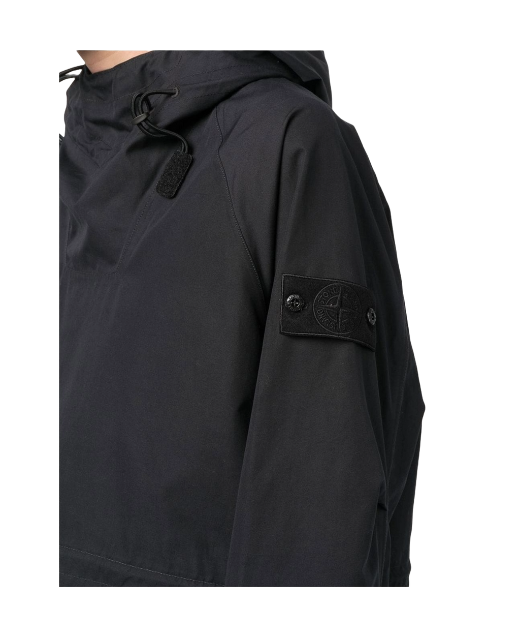 Stone Island 438F1 O-Ventile Ghost Piece Jacket Black Pre-Loved