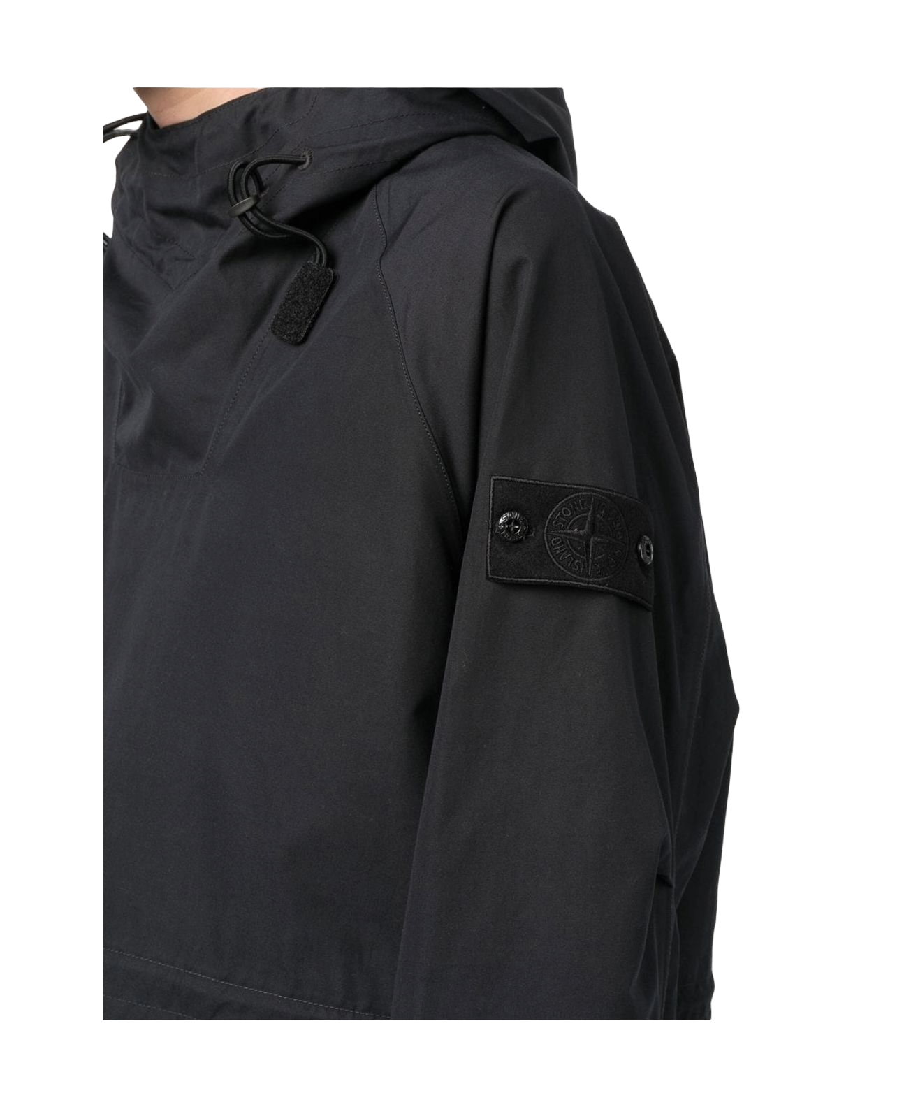 Stone Island 438F1 O-Ventile Ghost Piece Jacket Black Pre-Loved