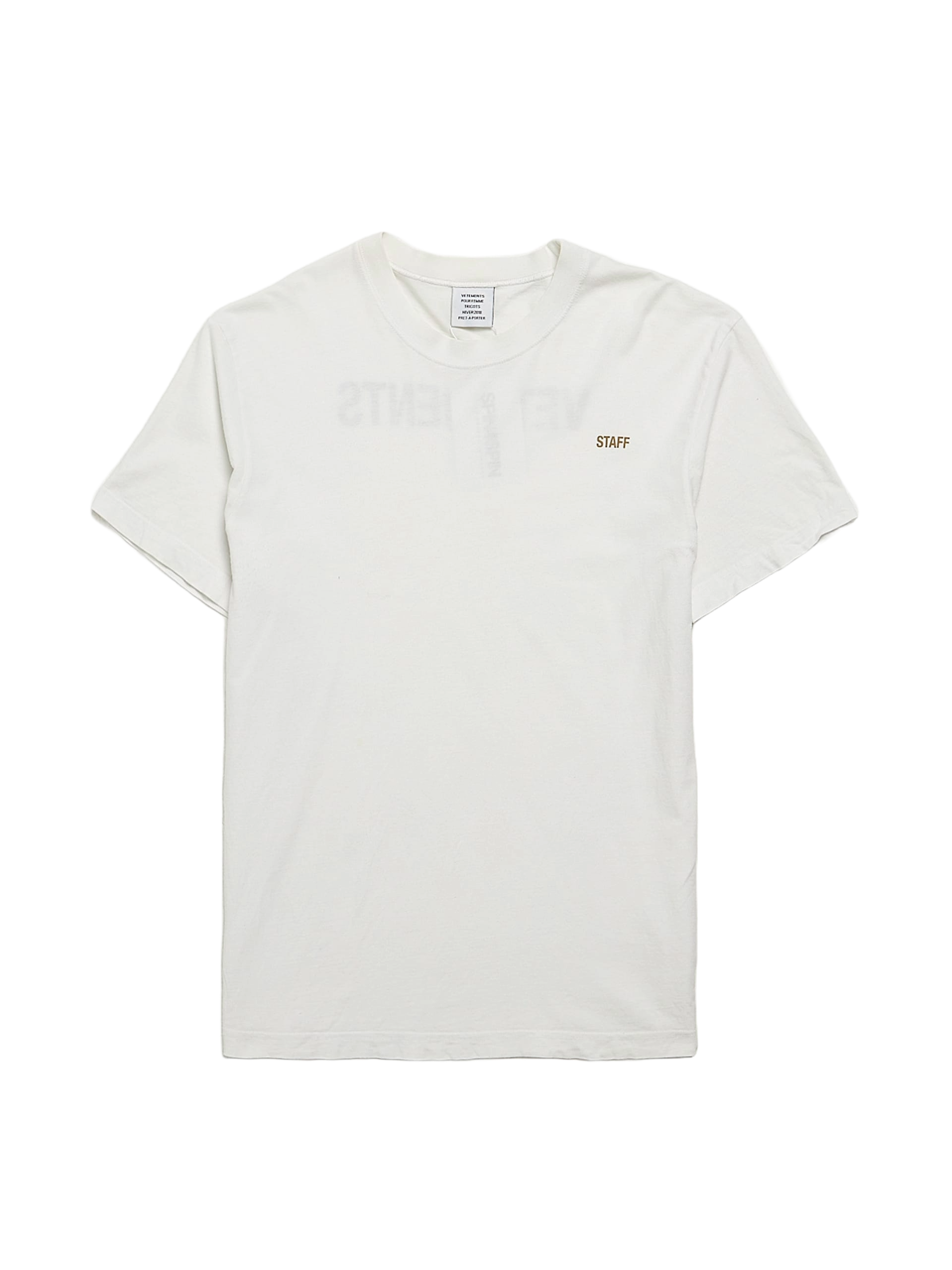 Vetements White Cotton T-Shirt Pre-Loved