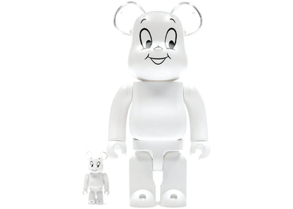 Bearbrick Casper the Friendly Ghost 100% &amp; 400% White Set