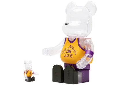 Bearbrick x Bodega x NBA Worldwide Respect Los Angeles Lakers 100% &amp; 400% Set