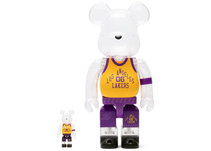 Bearbrick x Bodega x NBA Worldwide Respect Los Angeles Lakers 100% &amp; 400% Set