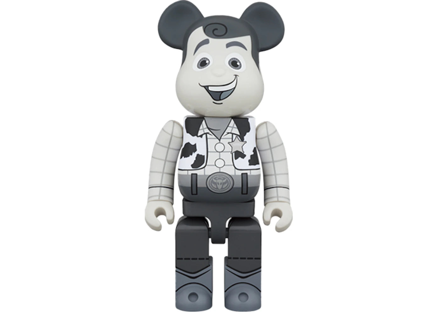 Bearbrick x Disney Woody 1000% B&W Ver