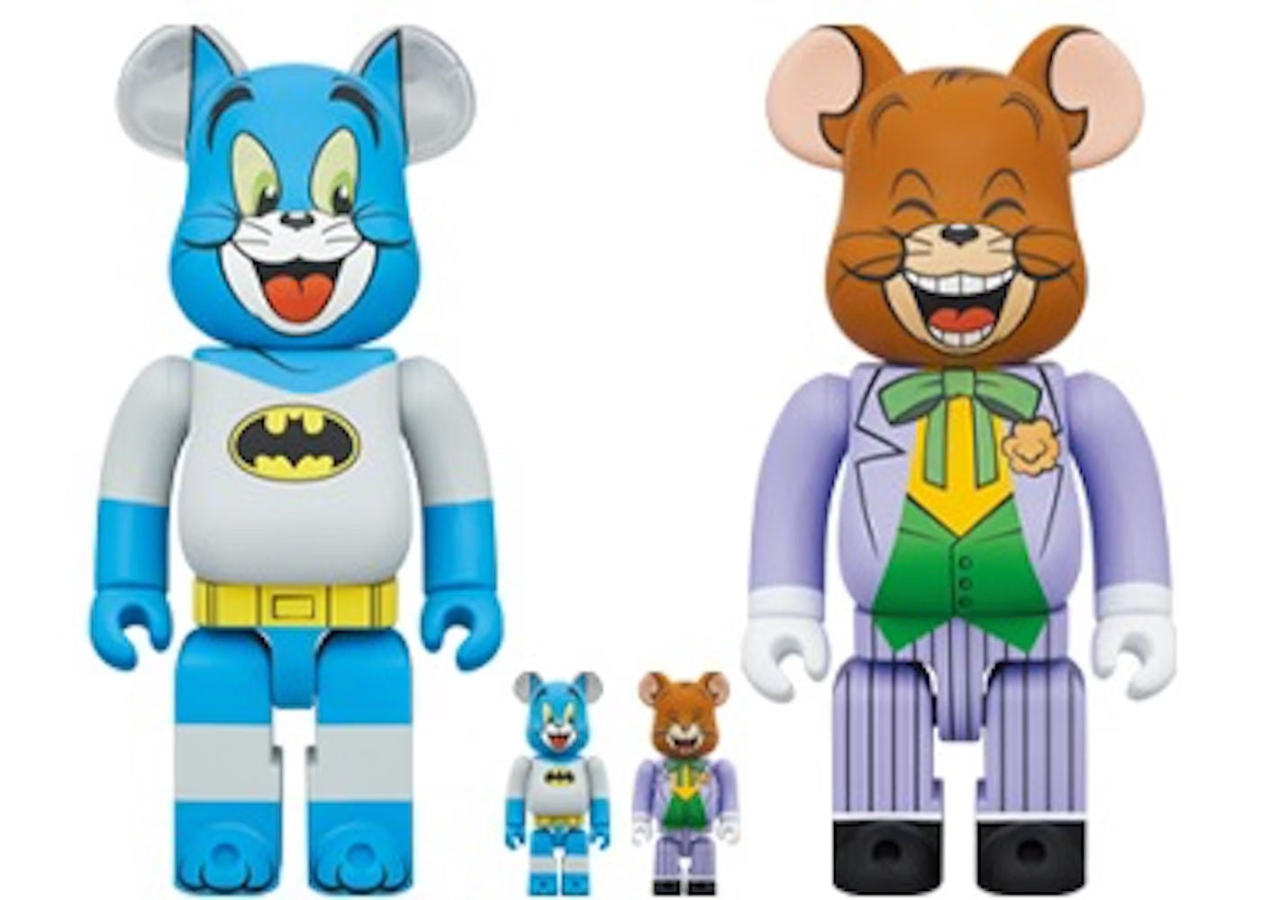 Bearbrick x Tom como Batman y Jerry como el Joker 100% y 400% Set