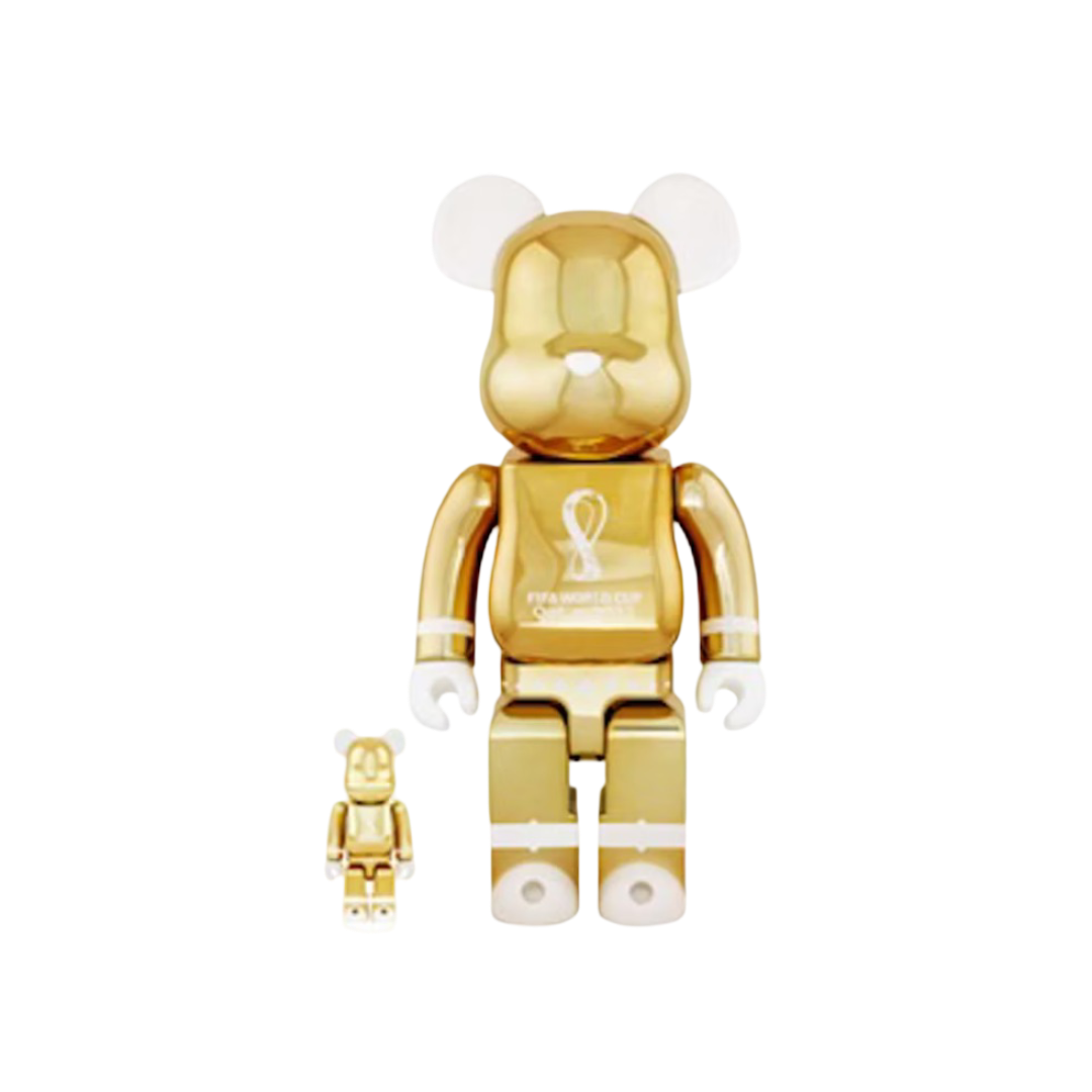 Bearbrick x FIFA World Cup Qatar 2022 100% & 400% Set Gold