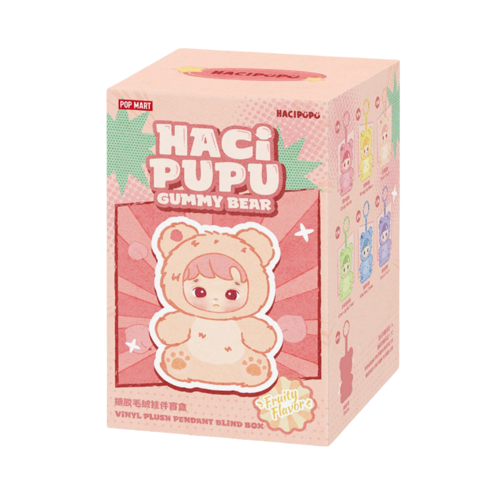 Caja sorpresa con colgante de peluche de vinilo de la serie Hacipupu Gummy Bear