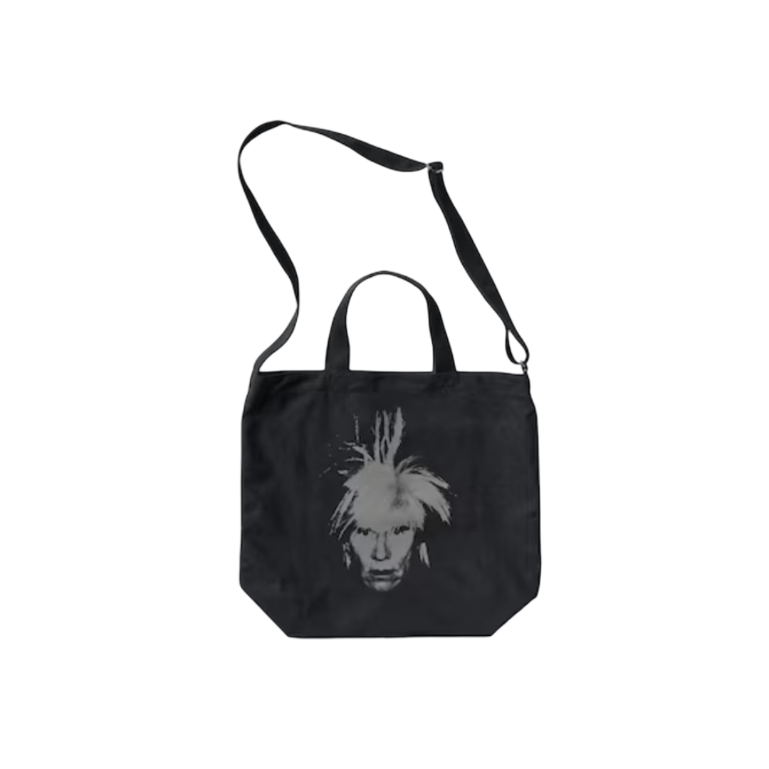 KAWS + WARHOL x Uniqlo 2WAY Tote Bag in Black