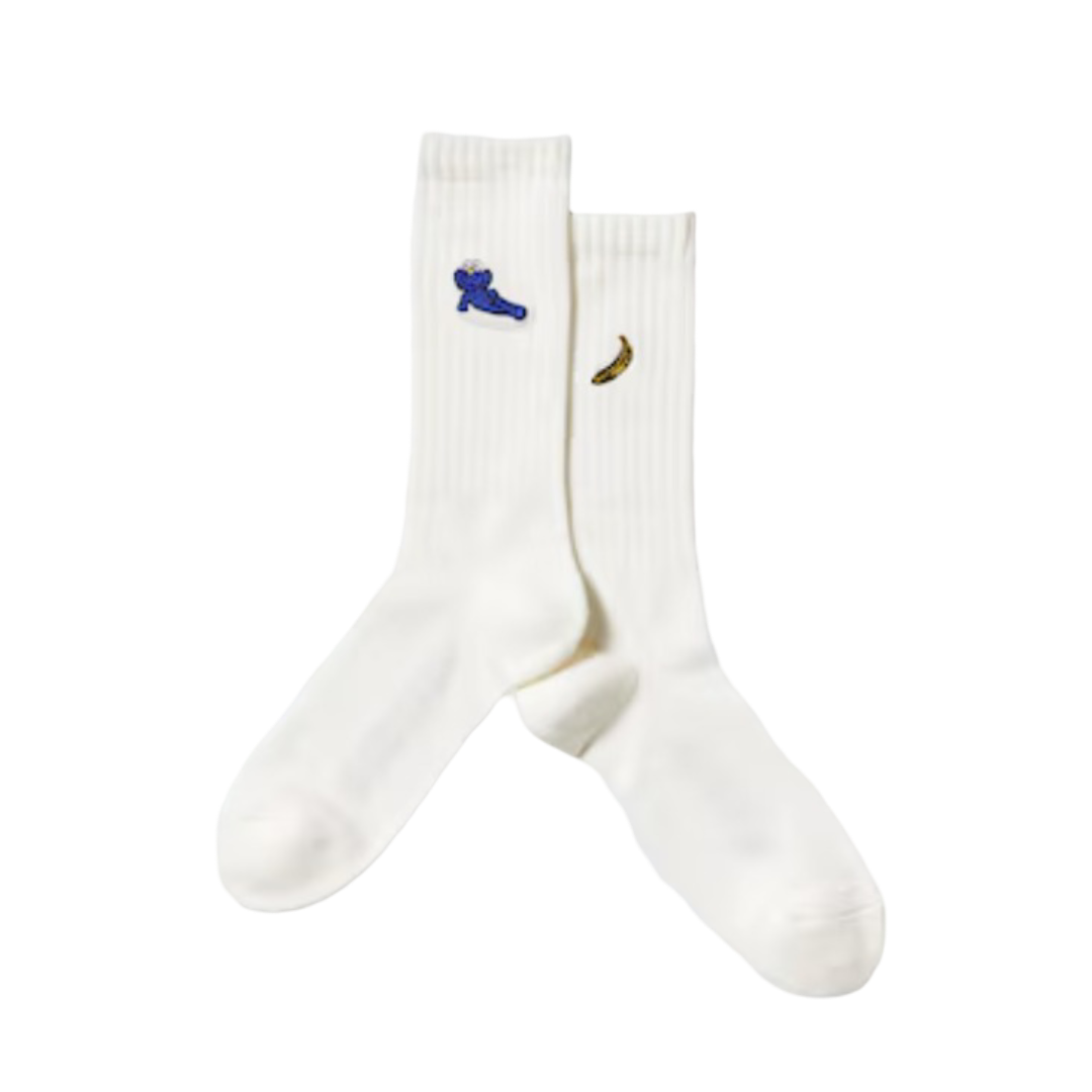 Kaws x Warhol Socks White - Kaws & Banana