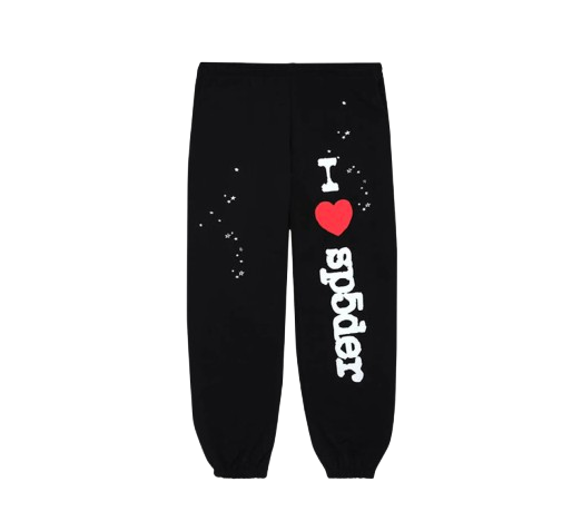 Sp5der I Heart SP5 Sweatpants Black