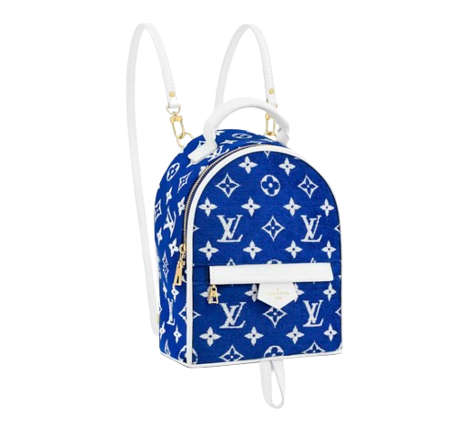 louis vuitton backpack blue red white Palm Springs Mini Backpack Luxury - Blue - Monogram Velours For Women
