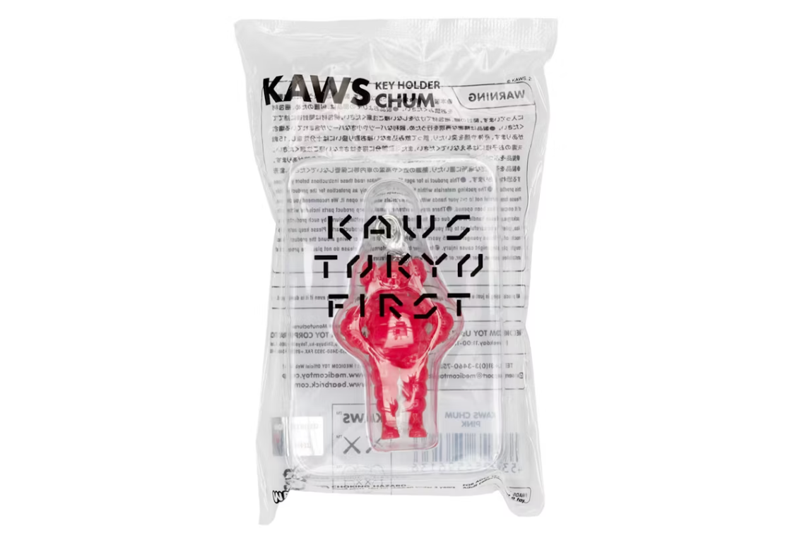 KAWS Tokyo First Chum Keychain Pink