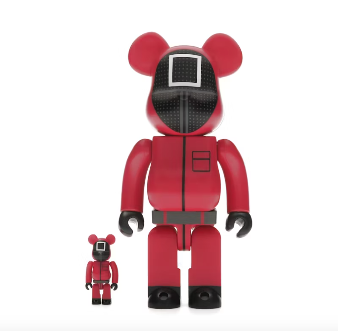 Bearbrick x Squid Game Guard Square Set 100% y 400%