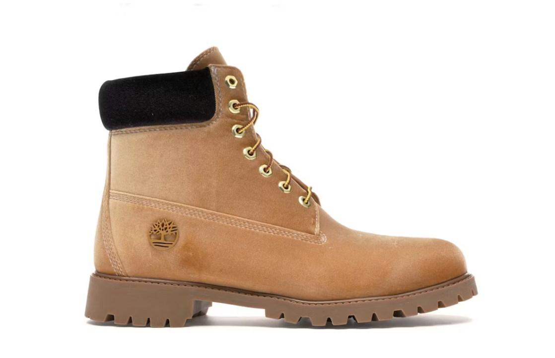 Timberland Boot Off White Wheat Velvet Pre-Owned
