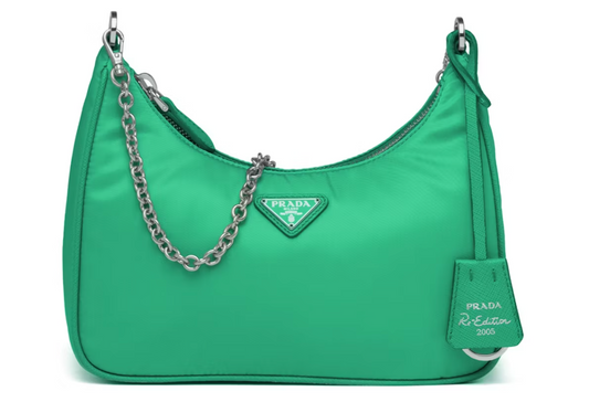 Prada Re-Edition Bag Nylon Mint Green Pre-Loved