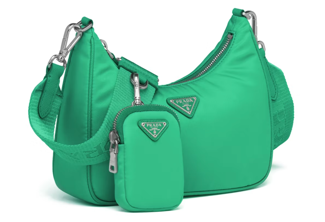 Prada Re-Edition Bag Nylon Mint Green Pre-Loved