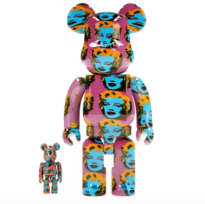 Set Bearbrick Andy Warhol Marilyn Monroe #2 100% & 400%