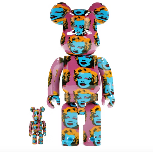 Set Bearbrick Andy Warhol Marilyn Monroe #2 100% & 400%
