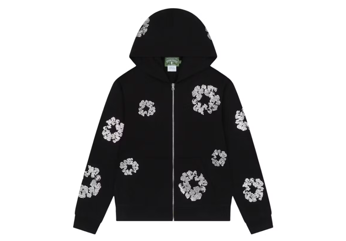 Denim Tears x Swarovski Black Zip Hoodie