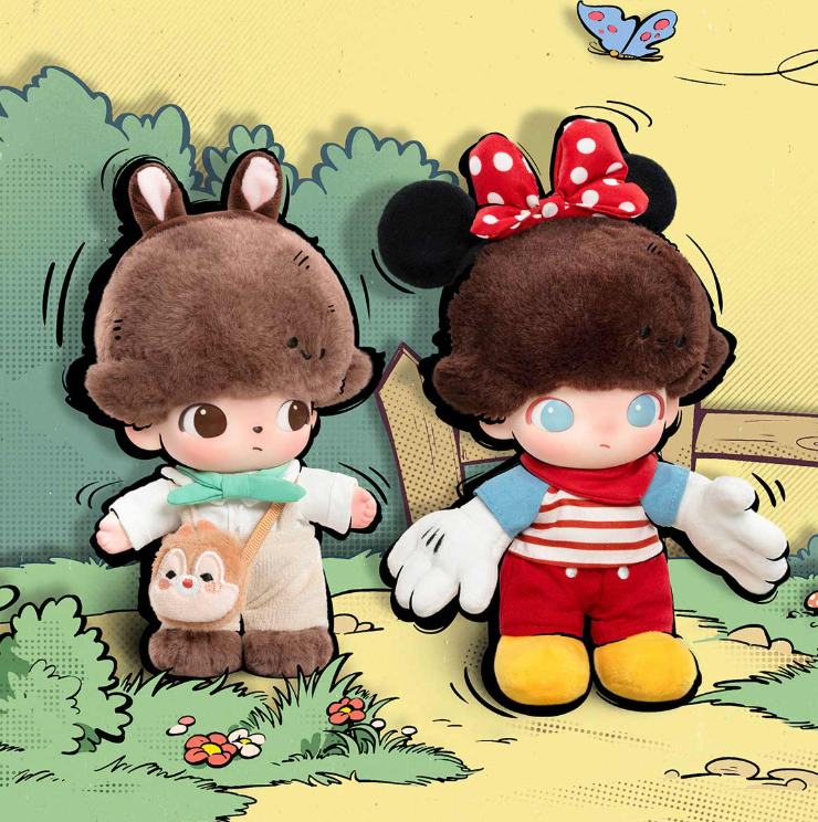 DIMOO WORLD × DISNEY Series-Vinyl Plush Keychain Blind Box