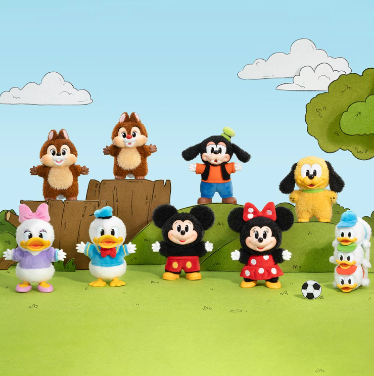 Mickey Family Cute Together Keychain Series Figures