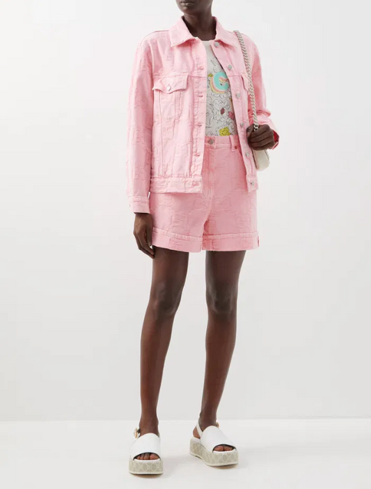 Gucci GG-Jacquard Pink Denim Set