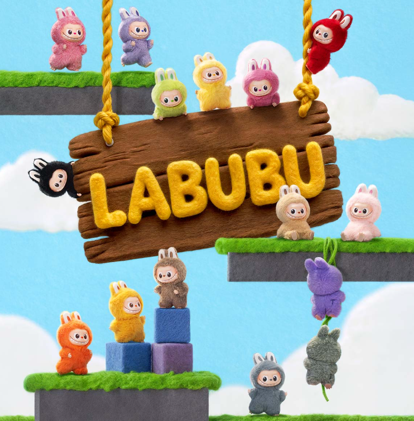 Labubu Pin For Love Series-Vinyl Plush Pendant Blind Box (N-Z)