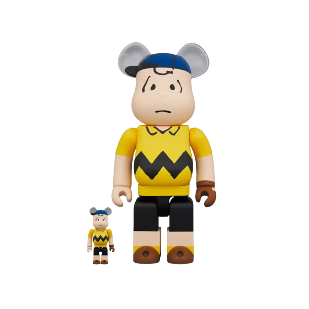 Bearbrick x Peanuts x MLB New York Mets Charlie Brown 100% & 400% Set