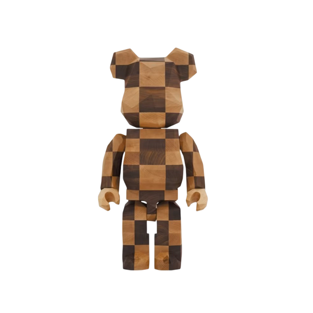 Diseño de fragmentos Bearbrick Karimoku 1000% polígono - Ajedrez 1000%