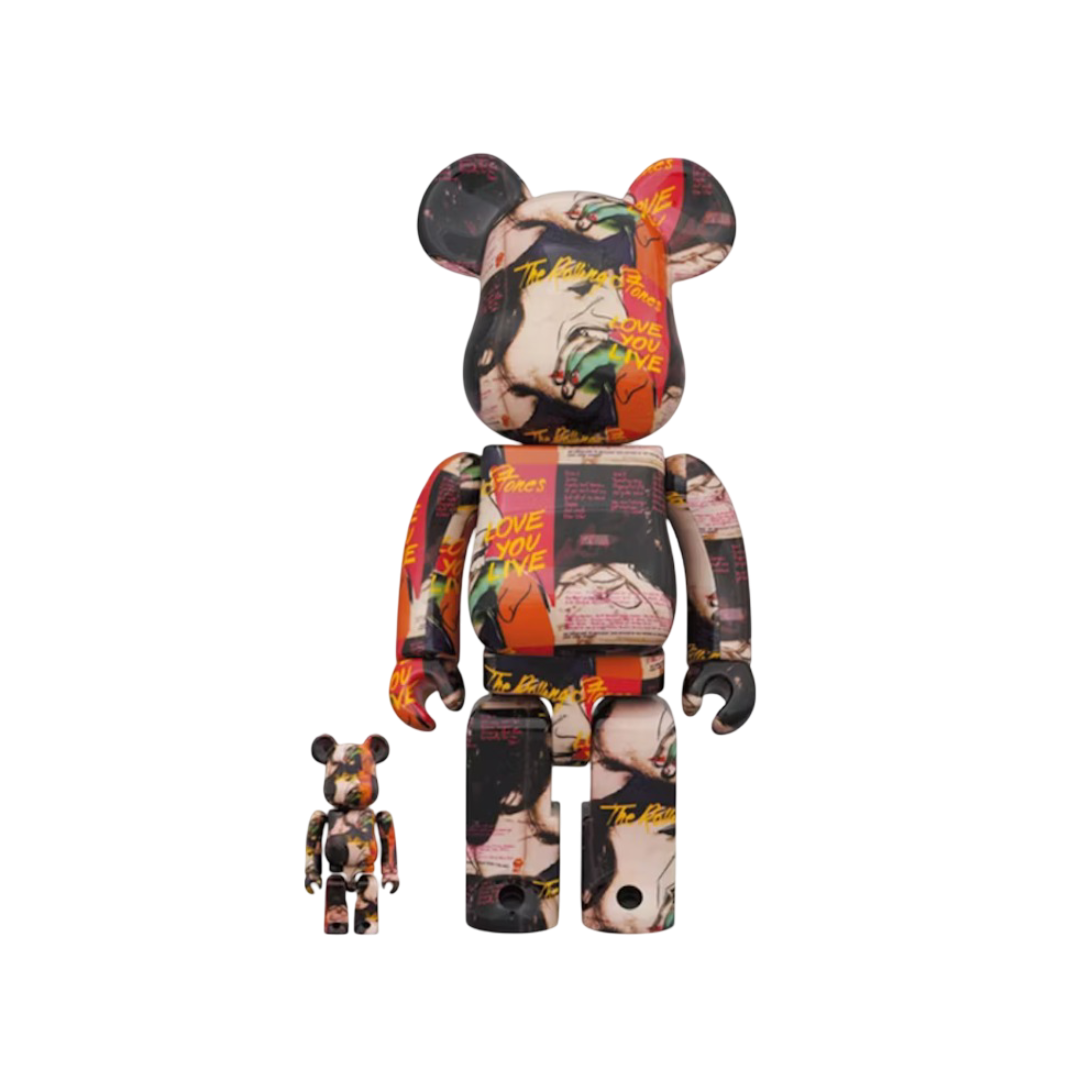 Bearbrick Andy Warhol x The Rolling Stones (Love You Live) 100% & 400% Set