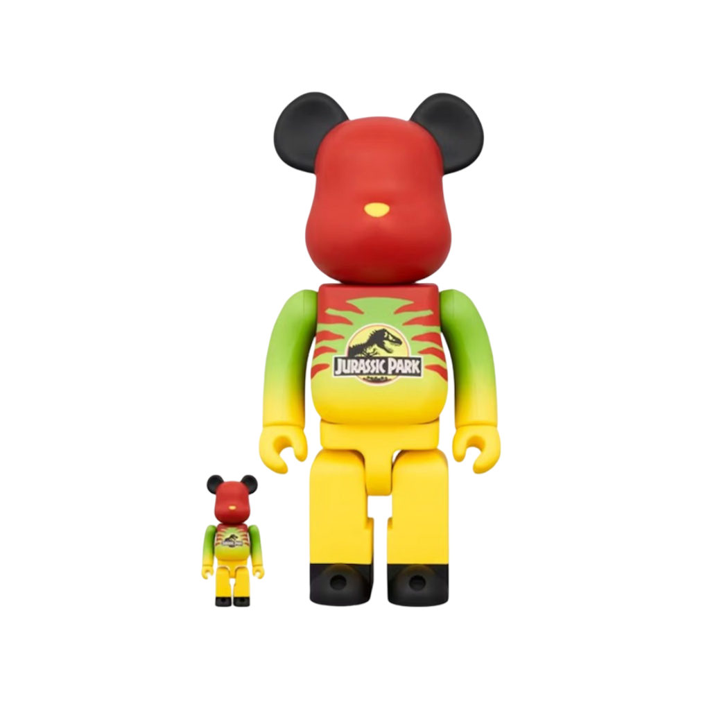 Conjunto Bearbrick x Jurassic Park 100% y 400%